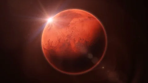 HD Mars Planet Rotation Loop Stock Footage 91964328