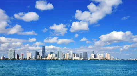 HD - Miami Skyline Stock Footage