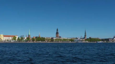 HD - Motion timelapse. Riga in summer Stock Footage 23466807
