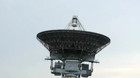 HD - Motion timelapse. Satellite radar tower Stock Footage 8576545