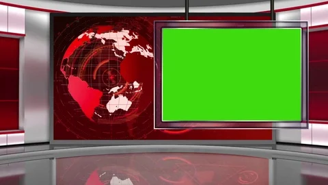 HD News TVVirtual Studio Green Screen Ba... | Stock Video | Pond5