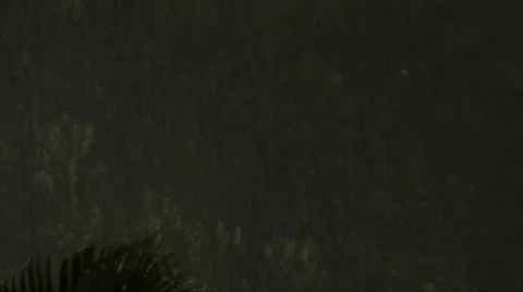 HD Night Heavy Rain 2 Stock Footage 1042036
