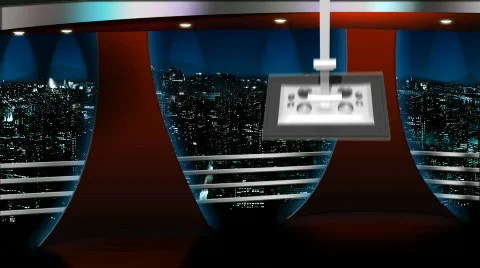 HD Nightime Television Studio Background Video stock 623913