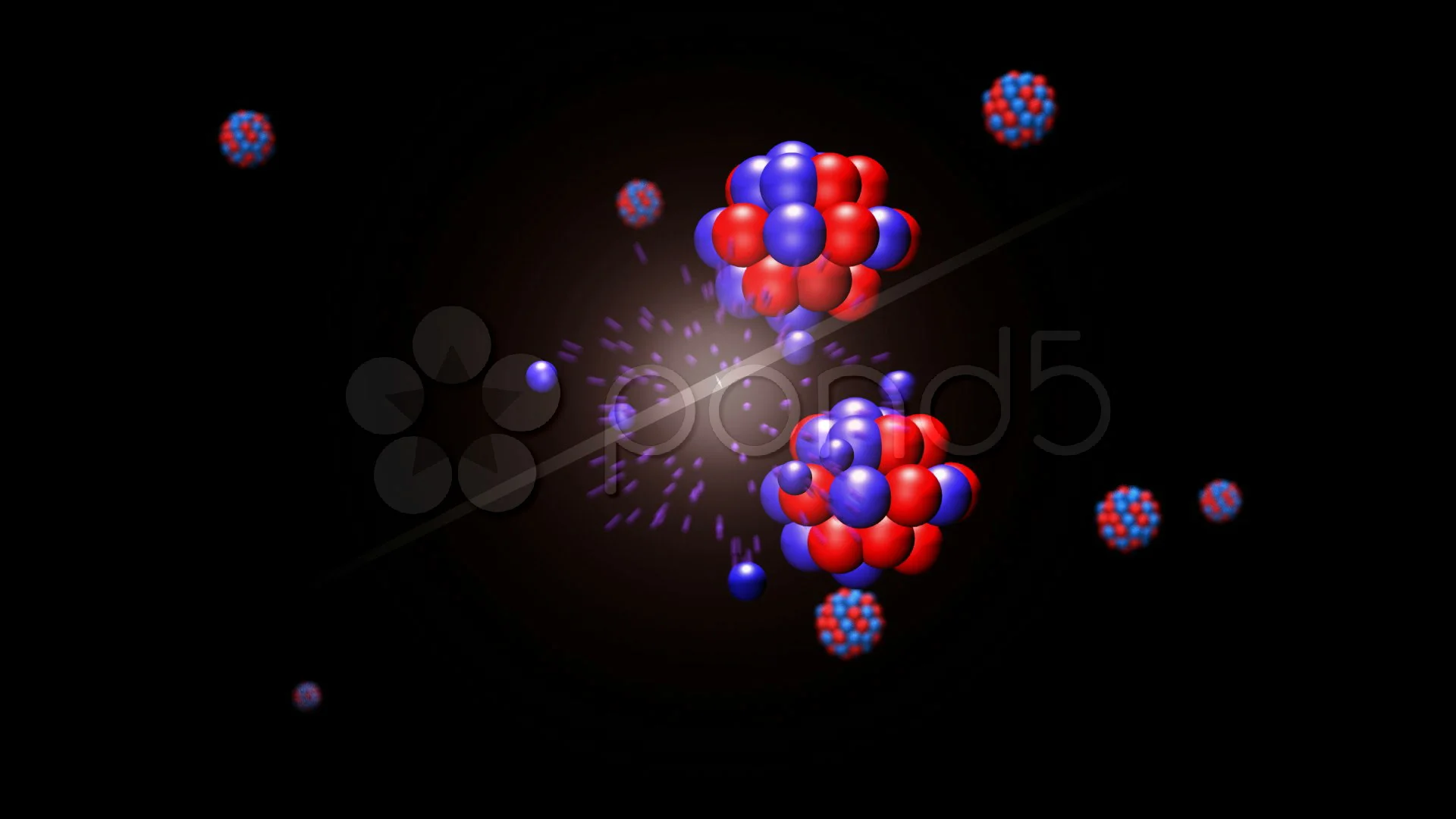 HD-Nuclear Fission Closeup Animation | Stock Video | Pond5