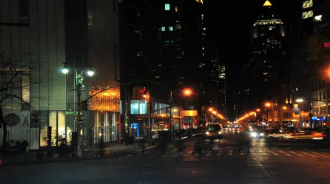 HD- NYC Busy 8th Ave Traffic - Time Lapse Stock Footage 34989940
