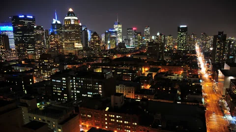 HD- NYC Rooftop View of Midtown - TIme Lapse Stock Footage 35054022