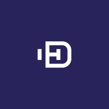 HD or DH logo design Stock Illustration
