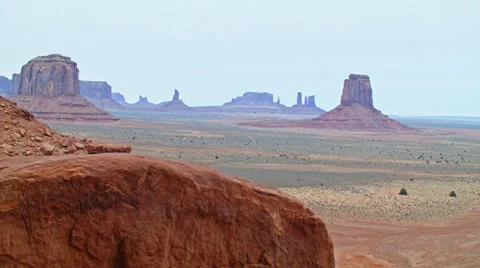 HD Pan of Monument Valley Video stock 46596366