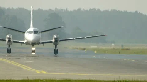 HD - Passenger planes on the runway Stock Footage 11491272