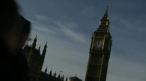 HD Passing Big Ben Stock Footage 10569229