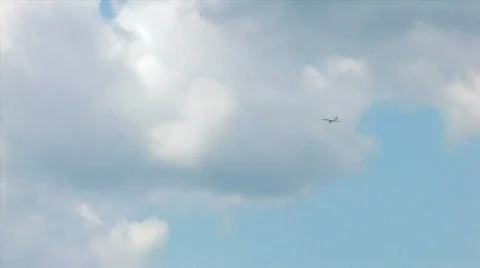 HD Plane flying in the blue sky Stock Footage 548468