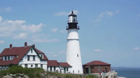 HD | Portland Head Light Lighthouse Stock Footage 78376342