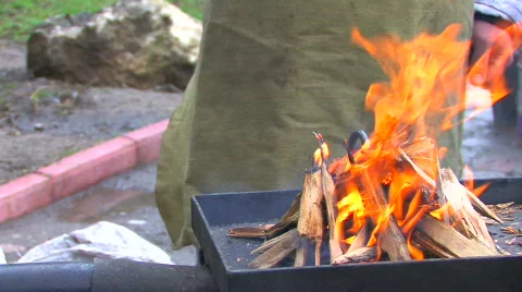 HD Preparation for blacksmith work Video stock 636830