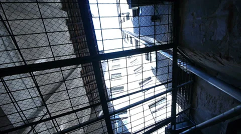 HD - Prison. View through the security bars Stock-Footage 39897440