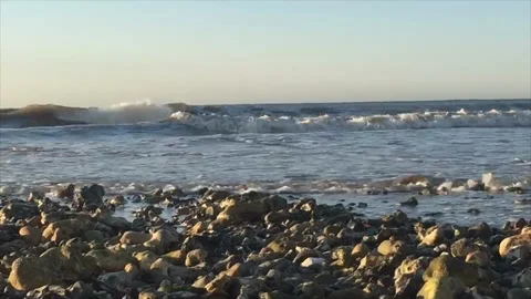 HD quality of pebble beach Stock Footage 93016286