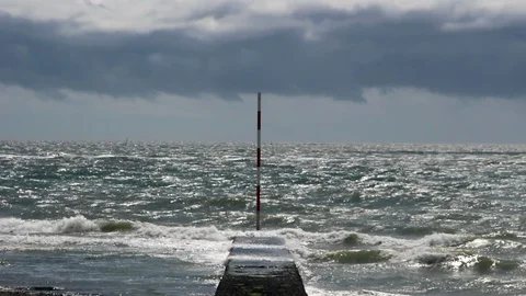 HD quality of a powerful sea. Stock Footage 93087256