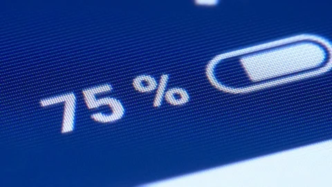 HD - Quick discharge battery level. Close-up Stock Footage 100903104