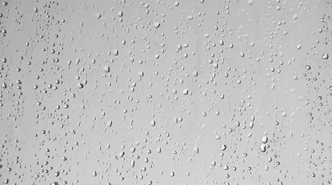 HD rain water drops on the windows glass Stock Footage
