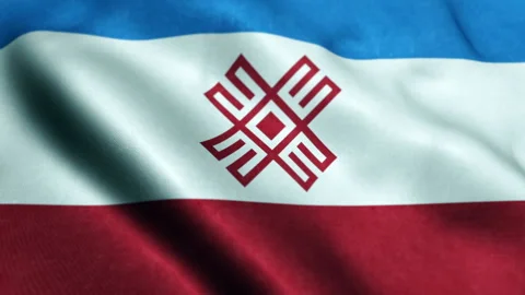 HD realistic looping flag: Mari El Stock Footage 226817017