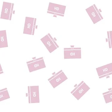 Hd resolution computer screen glyph seamless pattern Stock Illustration