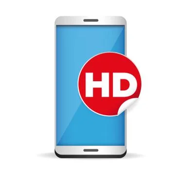 HD resolution ison label Illustrazione stock