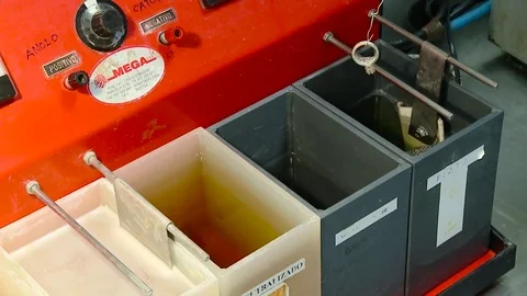 HD Ring submerging in a silver bath Stock Footage 82618966