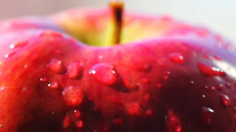 HD Rotating red apple macro Video stock 885091