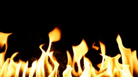 HD - Scene of a Fire. Slow motion of real fire Stock Footage 100913751