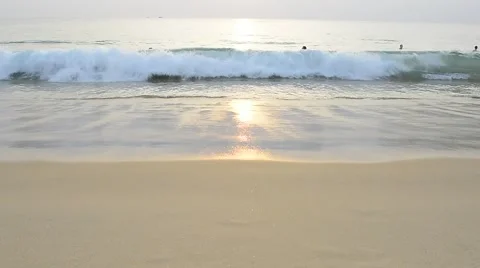 HD Sea surf at karon beach, Phuket ,Thailand Stock-Footage 67622779