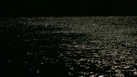 HD sea surface in the moonlight Stock-Footage 592063