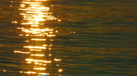 HD sea surface at sunset, closeup Stock-Footage 592035