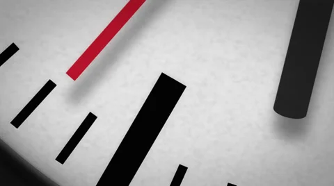 HD Second Hand Moving on Clock Face Macro Stock Footage 38351959