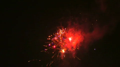 HD Сelebratory fireworks Stock Footage 607258