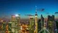 HD: Shanghai skyline,day to night,time lapse(zooming out). HD Footage
