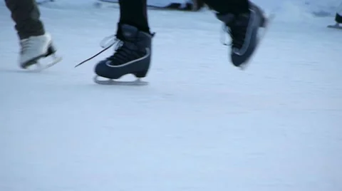 HD - Skating. Skates close-up Stock Footage 10727156