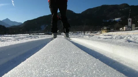 HD: Skiing Above The Camera Stock Footage 10699206