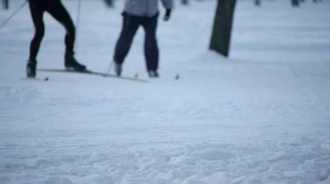 HD - Skiing in the park_02 Stock Footage 10727155