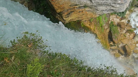 HD Slo-Mo: Close-up view of Waterfall 動画素材 45000157