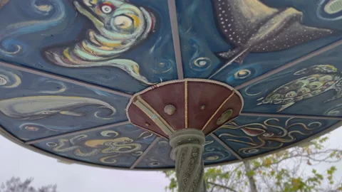 HD Slow Motion Tile Seats in a Playground Video stock 230194346