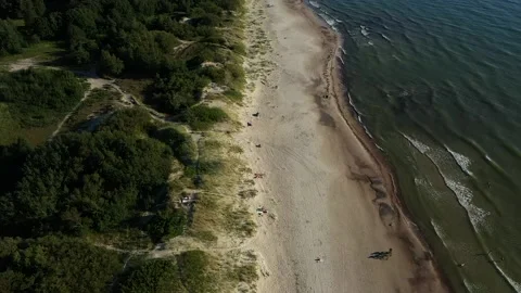 HD slow motion view of wild baltic sea beach Stock Footage 137967758