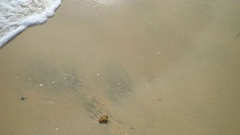 HD, Slow motion. Waves crashing against the beach Stock Footage 82619639