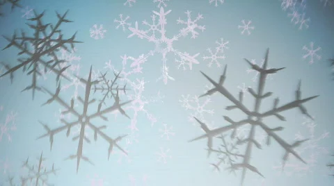 HD SnowflakesFlyThru trails loop Stock Footage 585992
