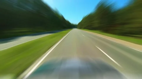 HD - Speed. Car on the road Stock Footage 60032557