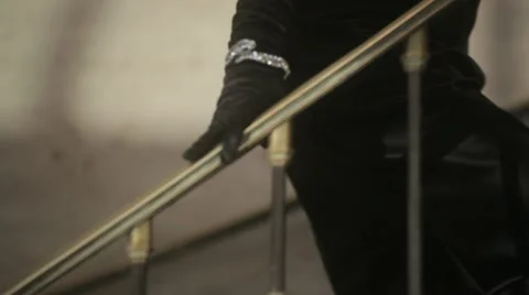 HD Staircase 04 - Close up hands Stock Footage 10589043