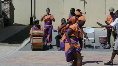 HD Stock Footage 1080p - Jamaican Dancers with audio - Falmouth Jamaica Stock Footage 21789930