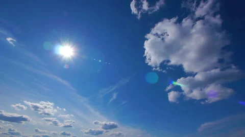 HD - Summer sun with cirrus clouds Video stock 40241308
