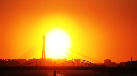 HD - Sunset in the City Stock Footage 6052731