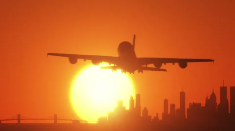 HD - Sunset in New York Stock Footage 22876044