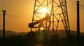HD Sunset, Sunrise Fossil Fuel Energy, Oil Pump, Pumpjack, Old Pumping Unit HD Footage