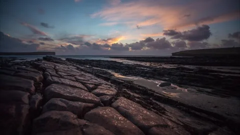 HD Time Lapse on the beach in Birsay Orkney  Stock-Footage 256084048